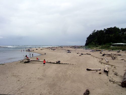 Public beach in the Taft Historic District, Lincoln City, Oregon